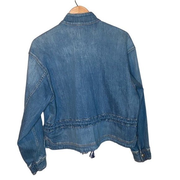 Veronica Beard Roz Drawstring Denim Jacket - Picture 5 of 15